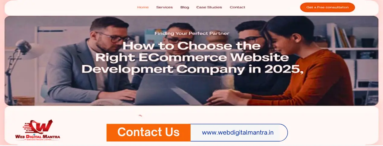 Top-rated eCommerce website development company team working on 2025 project